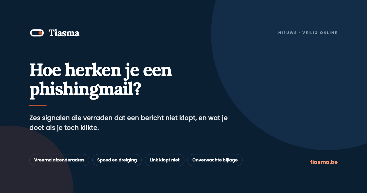 Hoe herken je een phishingmail (of -sms)?